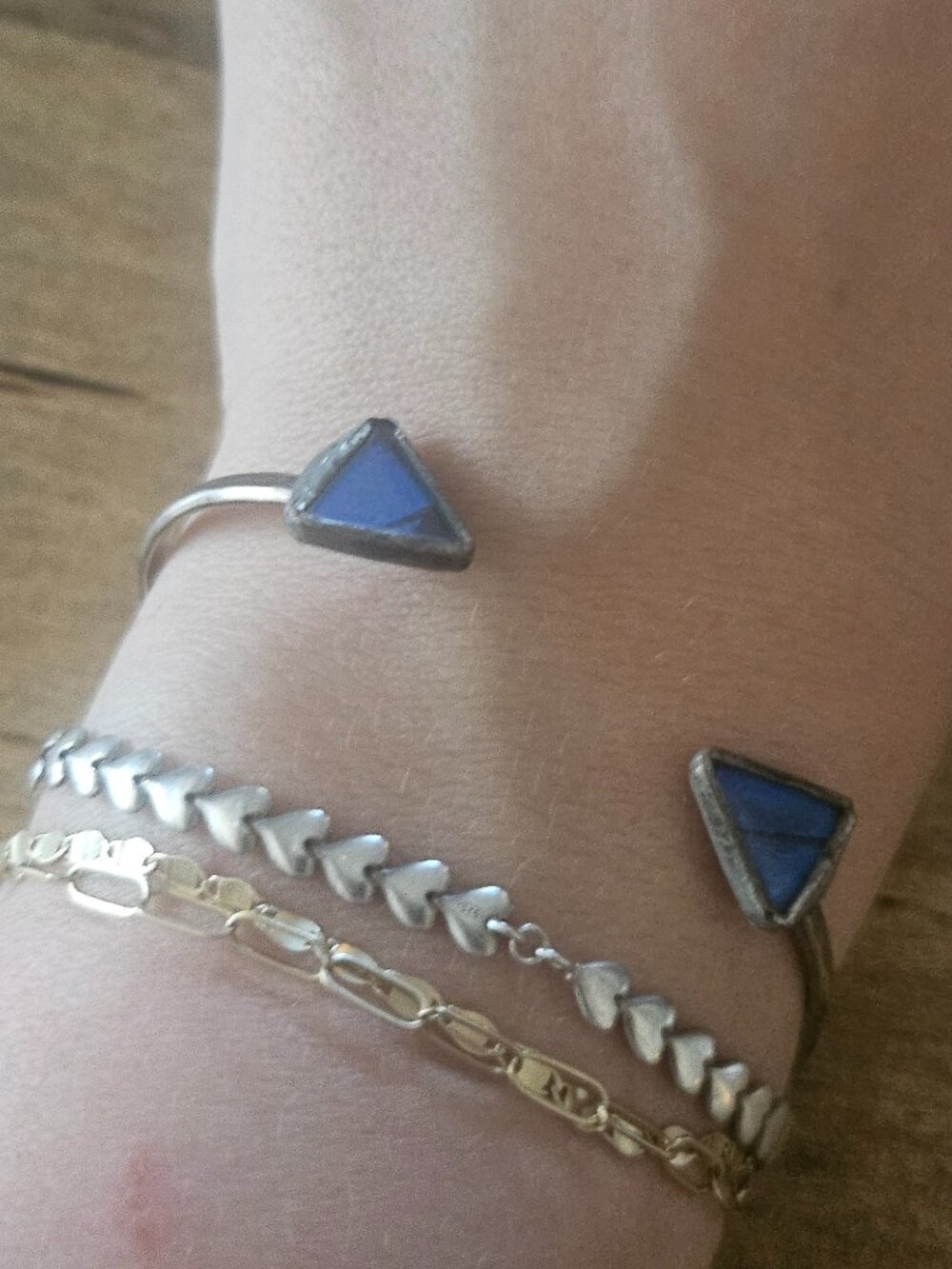 Blue Morpho Ethically Sourced Butterfly Wing Silver Bracelt